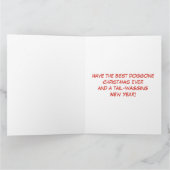 サンタハットとスカーフの可愛いスコットランドのテリア カード (内部)