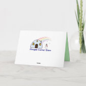 サンタハットとスカーフの季節の挨拶のマネージャ シーズンカード (裏面)