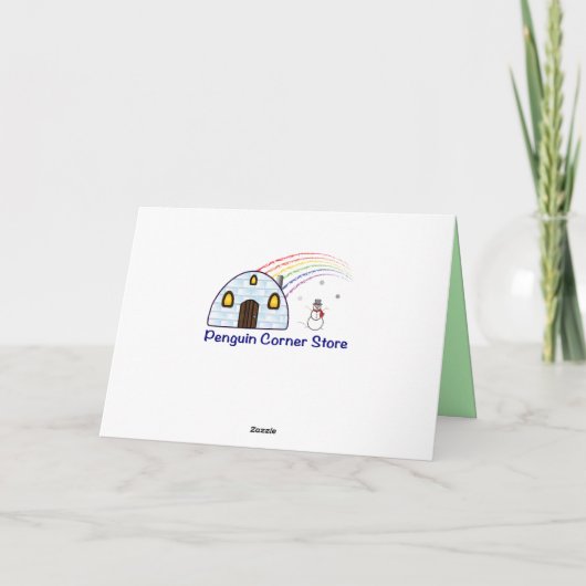 サンタハットとスカーフの季節の挨拶のマネージャ シーズンカード (裏面)