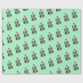 サンタハットとハーレクイングレートダン ラッピングペーパー (フラット)