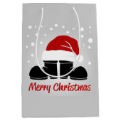 サンタハットとブーツ ミディアムペーパーバッグ (正面)