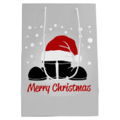 サンタハットとブーツ ミディアムペーパーバッグ (裏面)