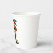 サンタハットとボウの可愛いクリスマスパピー 紙コップ (左)