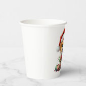 サンタハットとボウの可愛いクリスマスパピー 紙コップ (右)