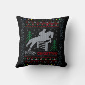 サンタハットとメリークリスマスホース クッション (裏面)