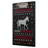 サンタハットとメリークリスマスホース クリップボード (左)