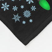 サンタハットとメリークリスマスホース フリースブランケット (角)