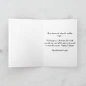 サンタハットと可愛いナマケモノ、クリスマスライト&ボール シーズンカード (内部)