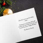 サンタハットと可愛いナマケモノ、クリスマスライト&ボール シーズンカード