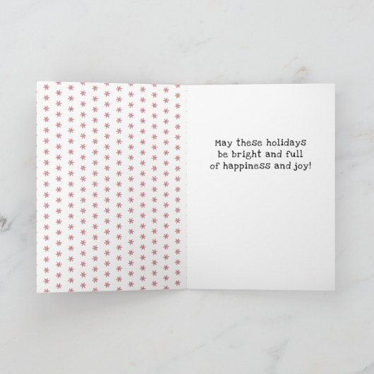 サンタハットと可愛いプレーリードッグスケッチクリスマス カード (内部)