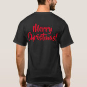 サンタハットと弓を着た可愛いクリスマスクオッカ Tシャツ (裏面)