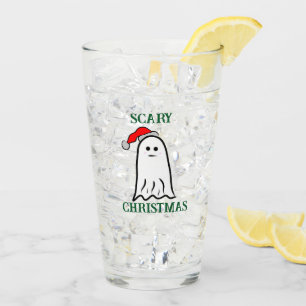 サンタハットと怖いクリスマス幽霊 タンブラーグラス