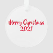 サンタハットと水彩熊 オーナメント (裏面)