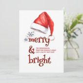 サンタハットと雪メリー片と明るい シーズンカード (スタンド正面)