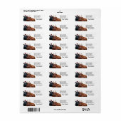 サンタハットと〔雄ジカの〕枝角 ラベル (フルシート)