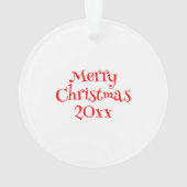 サンタハットにアニメガール水の色のクリスマス オーナメント (裏面)