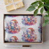 サンタハットにアニメガール水の色のクリスマス 薄葉紙 (ギフト)