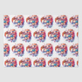 サンタハットにアニメガール水の色のクリスマス 薄葉紙 (正面)