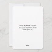 サンタハットに住むクリスマスハスキー犬 シーズンカード (裏面)