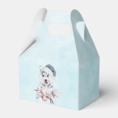 サンタハットに住むクリスマスハスキー犬 フェイバーボックス (裏面サイド)