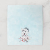 サンタハットに住むクリスマスハスキー犬 プレイスカード (外部開封)