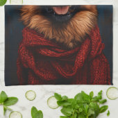 サンタハットに住むドイツ人の羊飼い キッチンタオル (折り畳み)