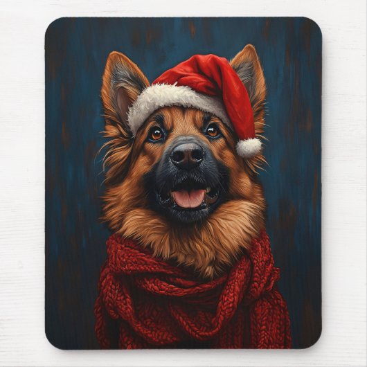 サンタハットに住むドイツ人の羊飼い マウスパッド (正面)