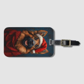 サンタハットに住むドイツ人の羊飼い ラゲッジタグ (正面横)