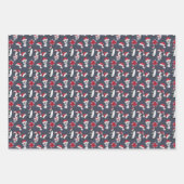 サンタハットに住む小さなペンギン ラッピングペーパーシート (正面3)