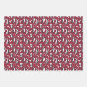 サンタハットに住む小さなペンギン ラッピングペーパーシート (正面)