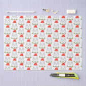 サンタハットに入ったクリスマスギニアブタ 薄葉紙 (クラフト)