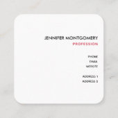 サンタハットに咲く可愛いクリスマスペンギン スクエア名刺 (裏面)