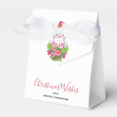 サンタハットに咲く可愛いクリスマスペンギン フェイバーボックス (正面サイド)