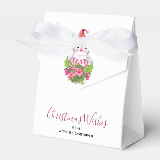 サンタハットに咲く可愛いクリスマスペンギン フェイバーボックス (正面サイド)