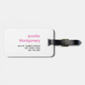 サンタハットに咲く可愛いクリスマスペンギン ラゲッジタグ (裏面横)