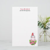 サンタハットに咲く可愛いクリスマスペンギン 便箋 (スタンド正面)