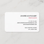 サンタハットに咲く可愛いクリスマスペンギン 名刺 (裏面)