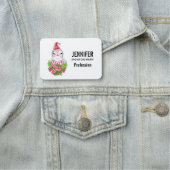 サンタハットに咲く可愛いクリスマスペンギン 名札 (インサイチュ)