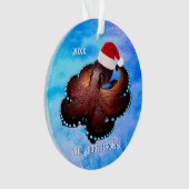 サンタハットに登場するかわいいタコ オーナメント (正面)