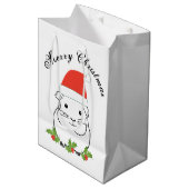 サンタハットに登場するメリークリスマスモルモット ミディアムペーパーバッグ (正面アングル)