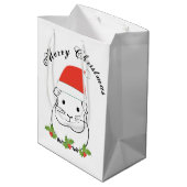 サンタハットに登場するメリークリスマスモルモット ミディアムペーパーバッグ (裏面アングル)