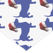 サンタハットに登場する可愛いダシュント ショートテーブルランナー (コーナー)