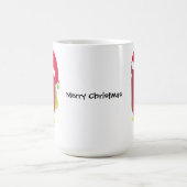 サンタハットに登場する漫画のチキン コーヒーマグカップ (中央)