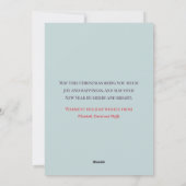 サンタハットに登場する青いニャークリスマスかわいい猫|過去記事 シーズンカード (裏面)