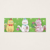 サンタハットに登場する、かわいいマンガのミュー・クリスマス猫 (正面)