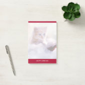 サンタハットに眠るクリスマスに休むかわいい子猫 ポストイット (オフィス)