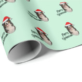 サンタハットに美しいベルネーゼ山犬 ラッピングペーパー (ロールコーナー)