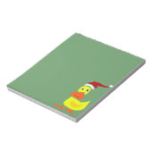 サンタハットのかわいいイエローアヒル ノートパッド (回転)