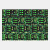 サンタハットのかわいい品揃えクリスマスのLGM ラッピングペーパーシート (正面3)