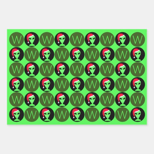 サンタハットのかわいい品揃えクリスマスのLGM ラッピングペーパーシート (正面)